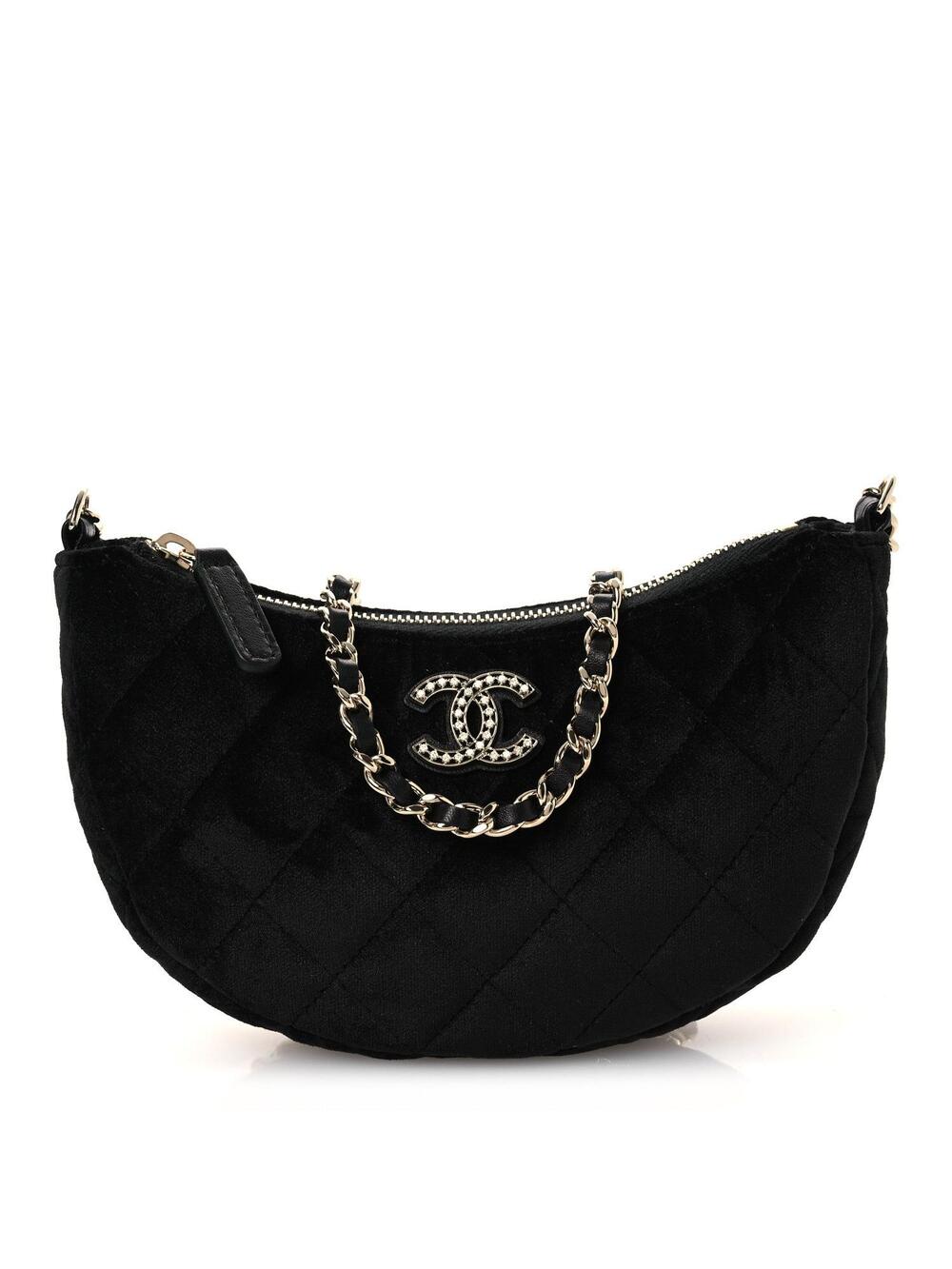 Chanel Velvet Crystal Quilted Chain #315433C19B